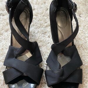 Black Crisscross Heels